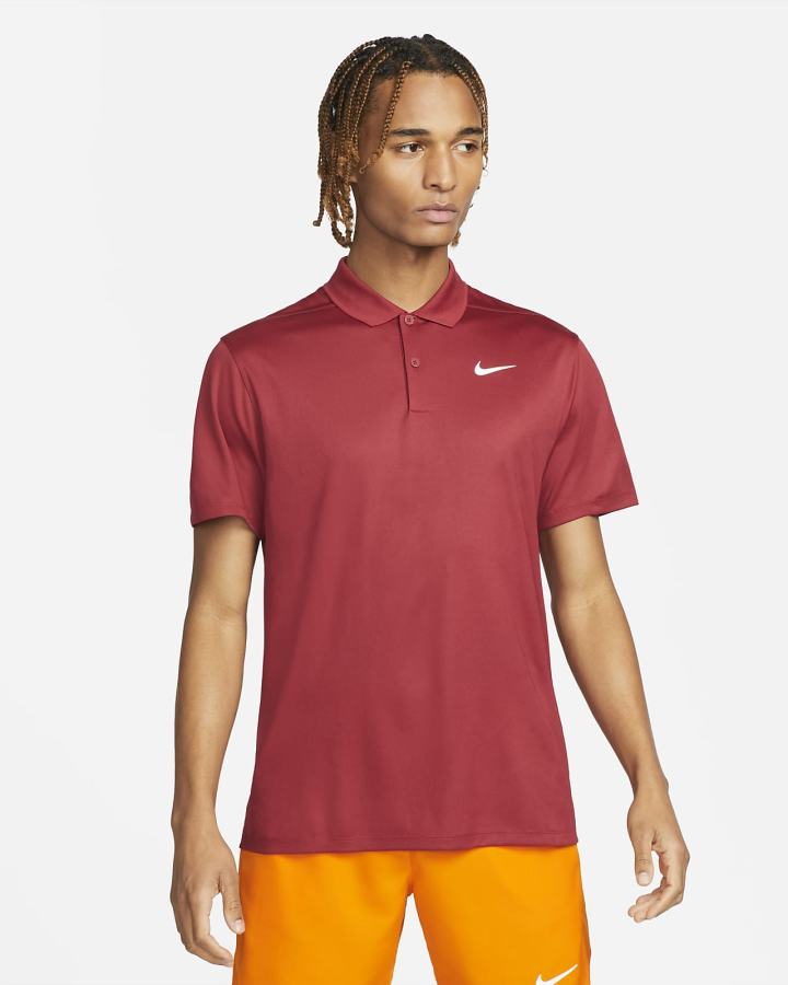 Camisa Polo Nike Court Dri-FIT Tennis Hombre Burdeos Blancas | YULEN-5968