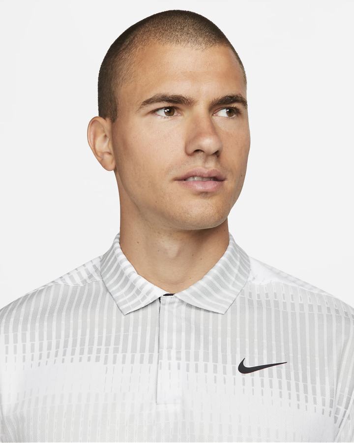 Camisa Polo Nike Dri-FIT ADV Tiger Woods Golf Hombre Blancas Negras | KRUEX-7562