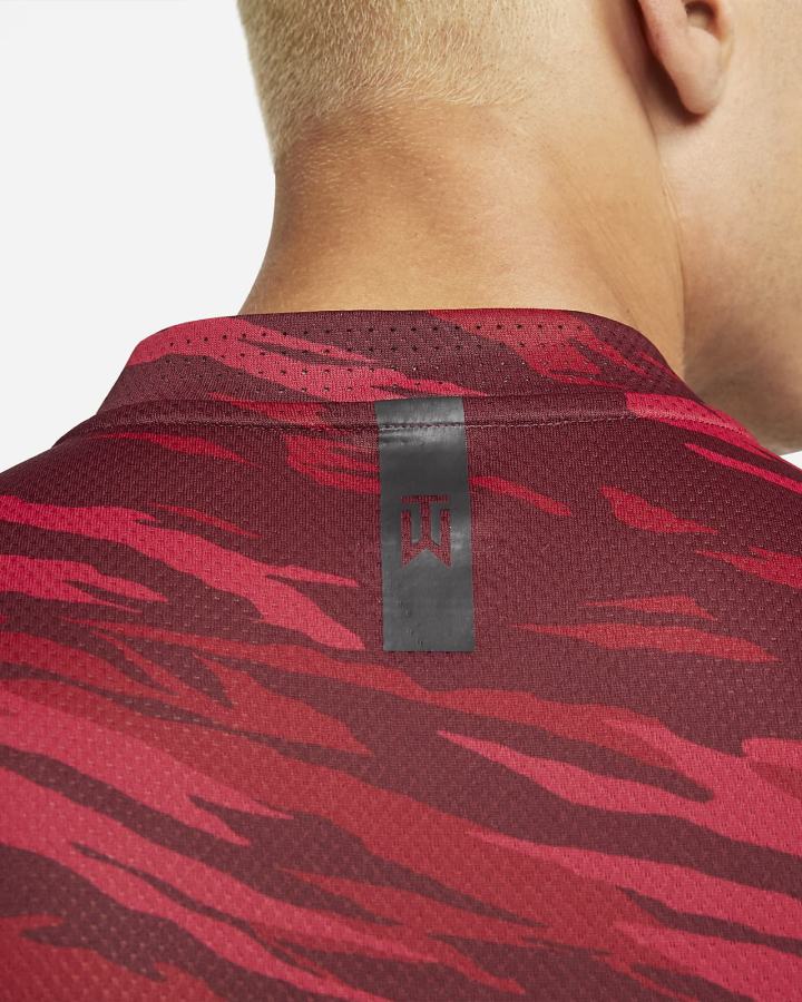 Camisa Polo Nike Dri-FIT ADV Tiger Woods Golf Hombre Burdeos Blancas | OHDCM-4637