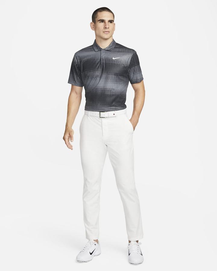 Camisa Polo Nike Dri-FIT ADV Tiger Woods Golf Hombre Gris Negras Blancas | WYLHO-8542
