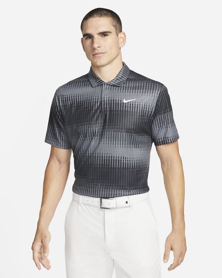 Camisa Polo Nike Dri-FIT ADV Tiger Woods Golf Hombre Gris Negras Blancas | WYLHO-8542