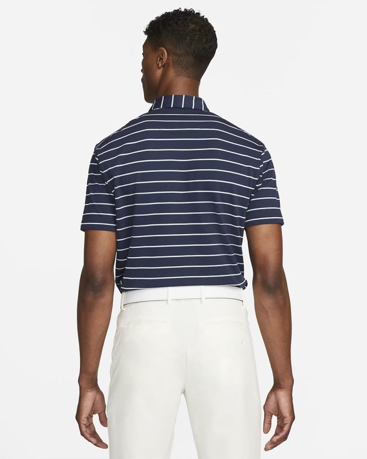 Camisa Polo Nike Dri-FIT Player A Rayas Golf Hombre Obsidian Plateadas | FGMUC-5317