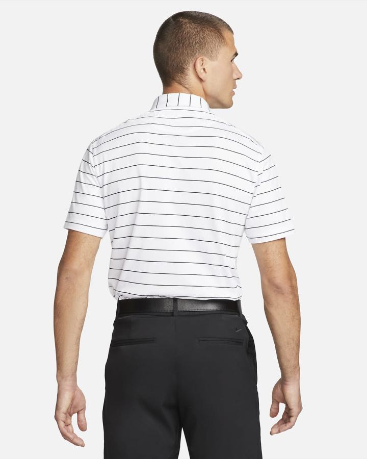 Camisa Polo Nike Dri-FIT Player A Rayas Golf Hombre Blancas Plateadas | JZYCX-5048