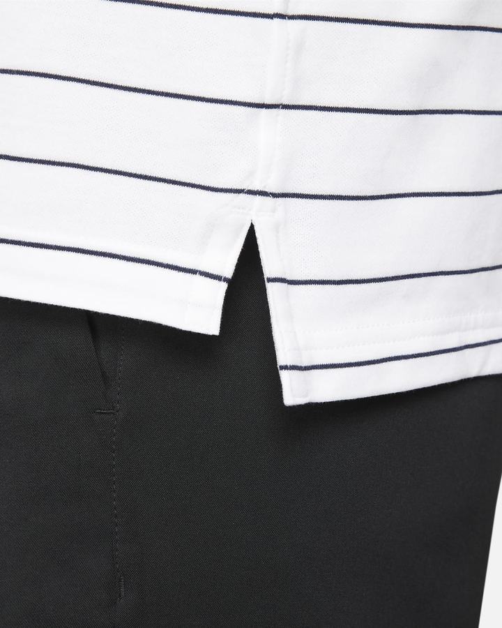 Camisa Polo Nike Dri-FIT Player A Rayas Golf Hombre Blancas Plateadas | JZYCX-5048
