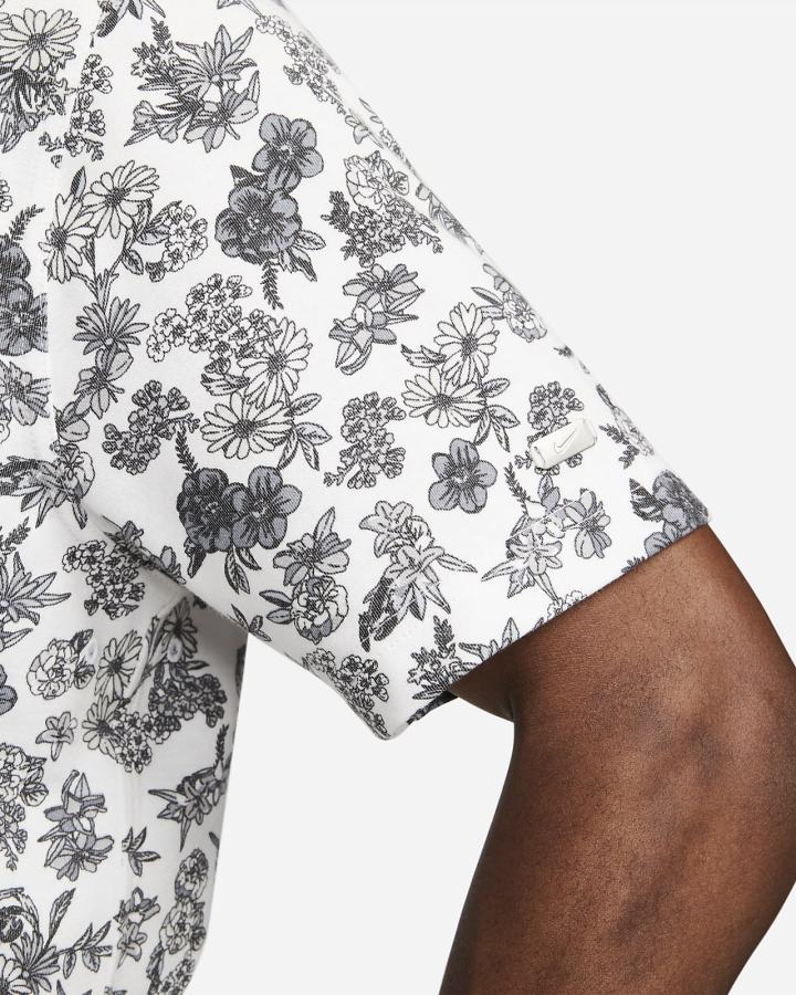 Camisa Polo Nike Dri-FIT Player Floral Golf Hombre Blancas Plateadas | SOBZP-3129