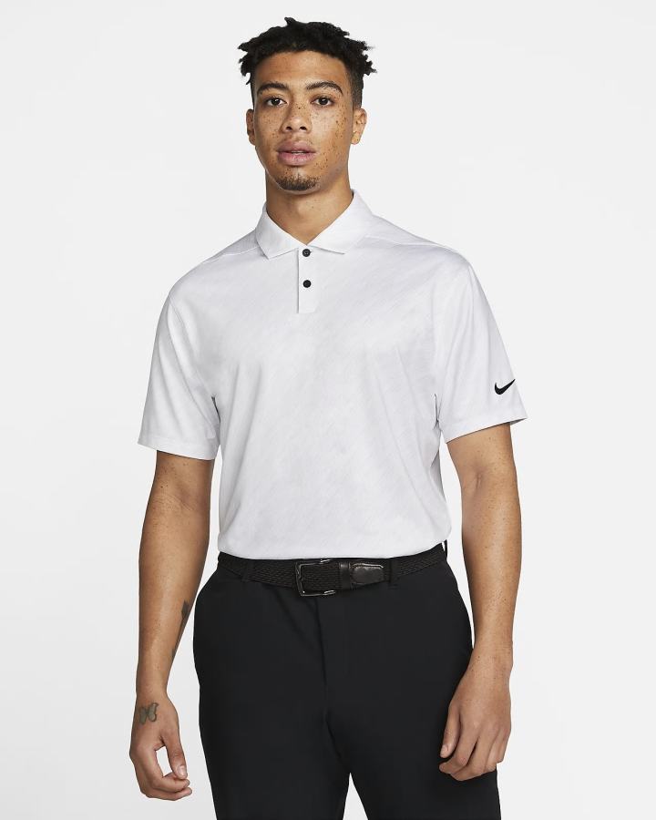 Camisa Polo Nike Dri-FIT Vapor A Rayas Golf Hombre Blancas Negras | BTLHQ-0312