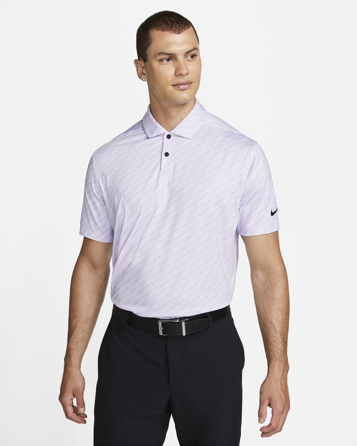 Camisa Polo Nike Dri-FIT Vapor A Rayas Golf Hombre Moradas Negras | TYIAW-4258