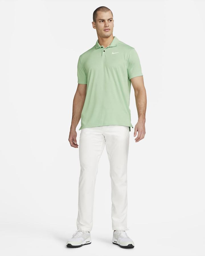 Camisa Polo Nike Dri-FIT Vapor Golf Hombre Verde Blancas | NYUPJ-0987