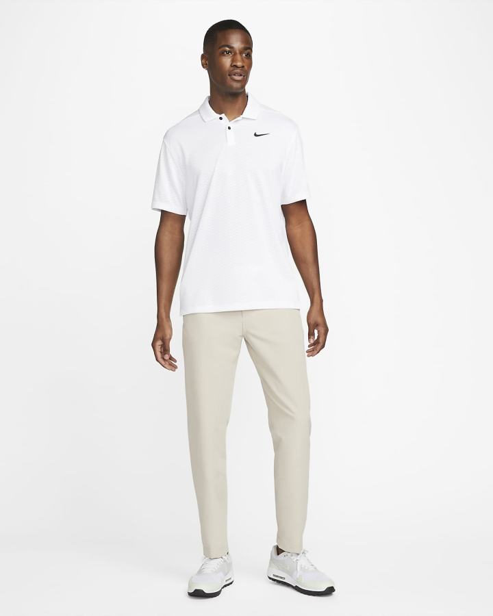 Camisa Polo Nike Dri-FIT Vapor Golf Hombre Blancas Negras | XANWS-1784
