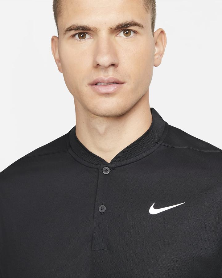 Camisa Polo Nike Dri-FIT Victory Golf Hombre Negras Blancas | ASLGC-4659