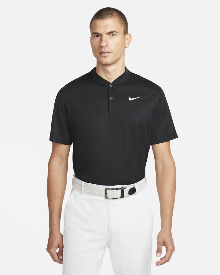 Camisa Polo Nike Dri-FIT Victory Golf Hombre Negras Blancas | ASLGC-4659