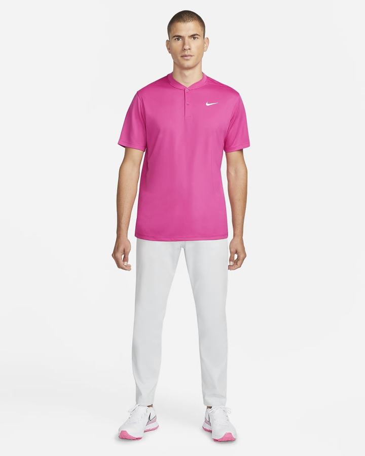 Camisa Polo Nike Dri-FIT Victory Golf Hombre Rosas Blancas | NYSXI-0785