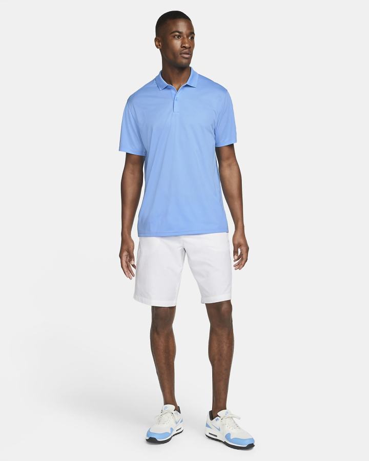 Camisa Polo Nike Dri-FIT Victory Golf Hombre Negras Blancas | VGPXJ-5480