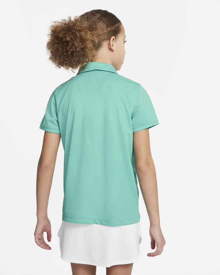 Camisa Polo Nike Dri-FIT Victory Kids Golf Niña Turquesa Blancas | PQTAN-7829