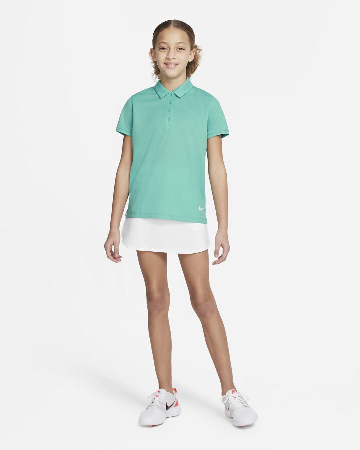 Camisa Polo Nike Dri-FIT Victory Kids Golf Niña Turquesa Blancas | PQTAN-7829