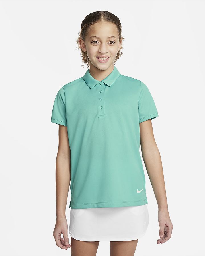 Camisa Polo Nike Dri-FIT Victory Kids Golf Niña Turquesa Blancas | PQTAN-7829