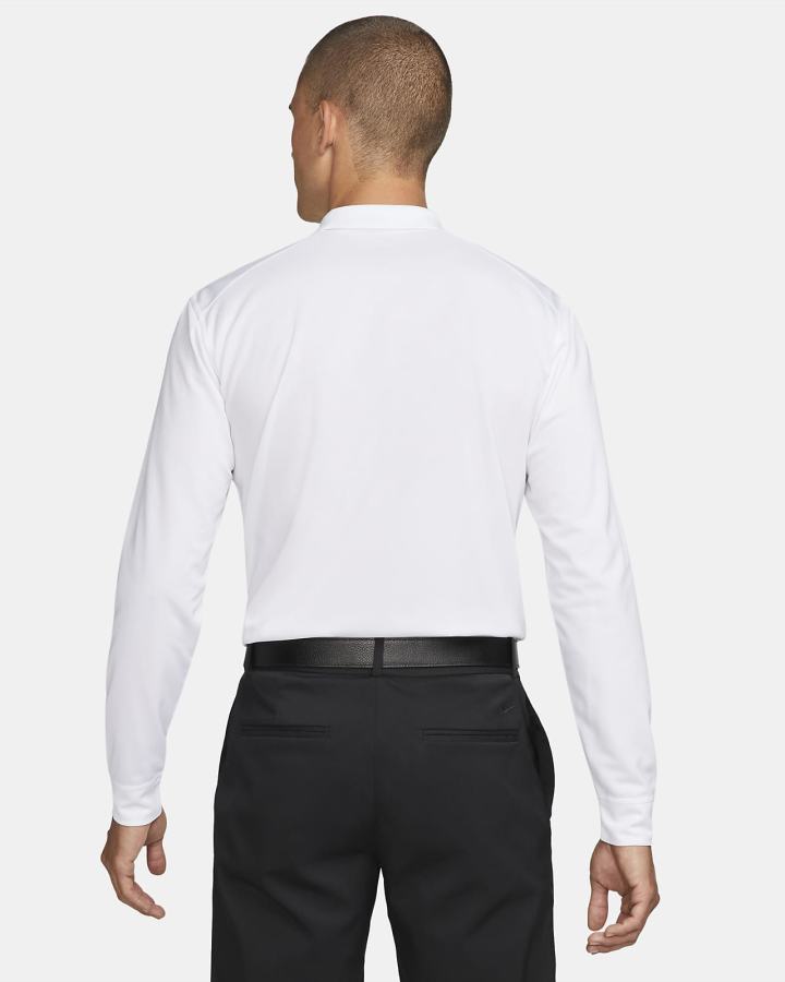 Camisa Polo Nike Dri-FIT Victory Long-Sleeve Golf Hombre Blancas Negras | KOEVN-4635
