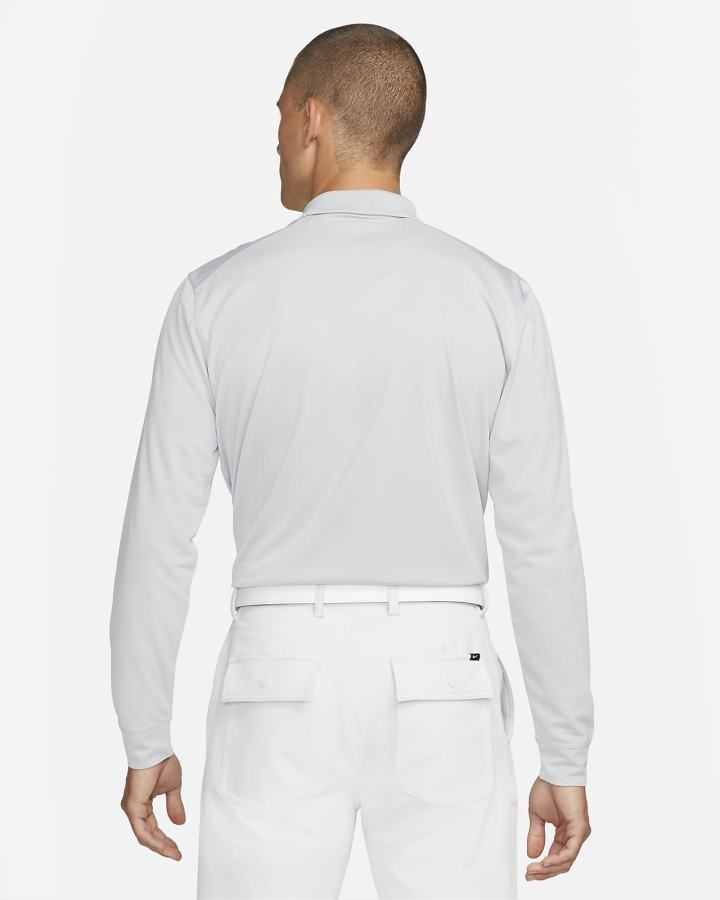 Camisa Polo Nike Dri-FIT Victory Long-Sleeve Golf Hombre Gris Claro Blancas | NBDYU-2036