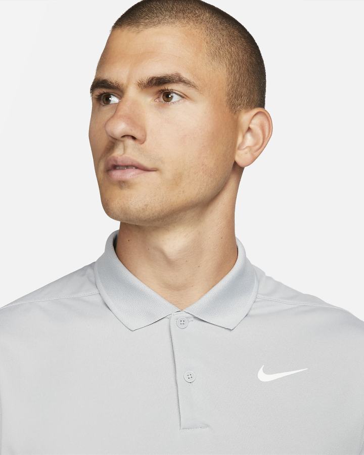 Camisa Polo Nike Dri-FIT Victory Long-Sleeve Golf Hombre Gris Claro Blancas | NBDYU-2036
