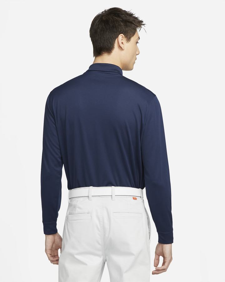 Camisa Polo Nike Dri-FIT Victory Long-Sleeve Golf Hombre Azul Marino Blancas | QWBSO-2861