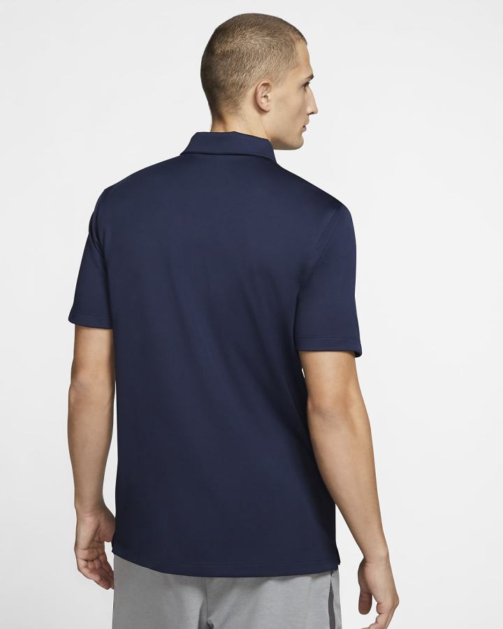 Camisa Polo Nike Football Hombre Azul Marino Negras Blancas | XUBGZ-5086