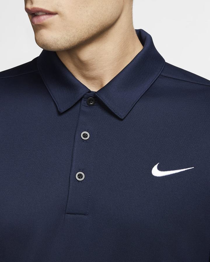 Camisa Polo Nike Football Hombre Azul Marino Negras Blancas | XUBGZ-5086