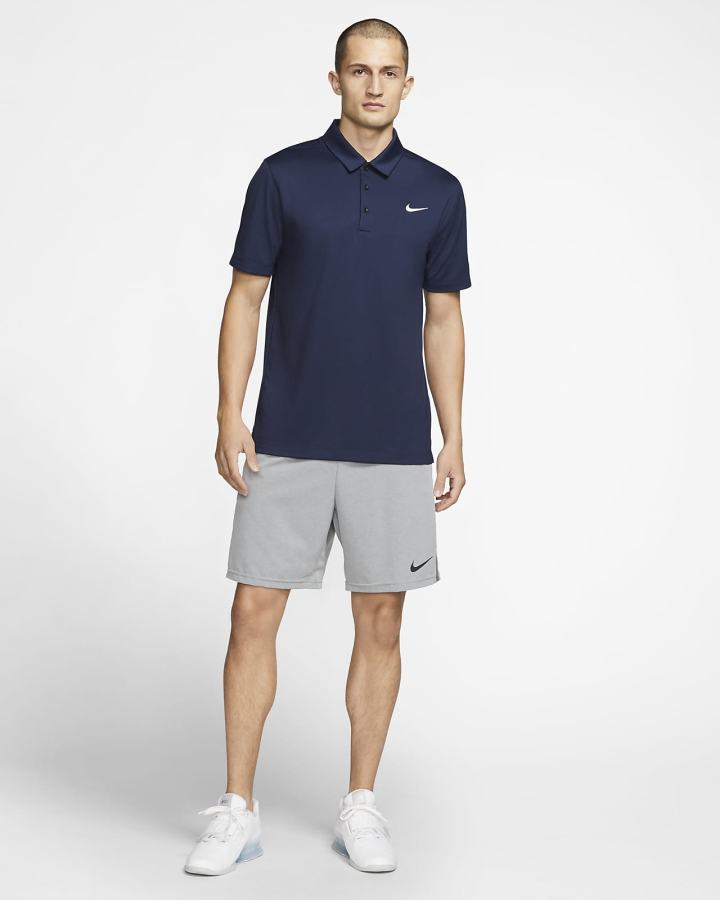 Camisa Polo Nike Football Hombre Azul Marino Negras Blancas | XUBGZ-5086