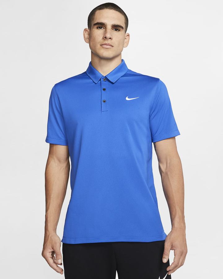 Camisa Polo Nike Football Hombre Azul Real Negras Blancas | RYISH-4210