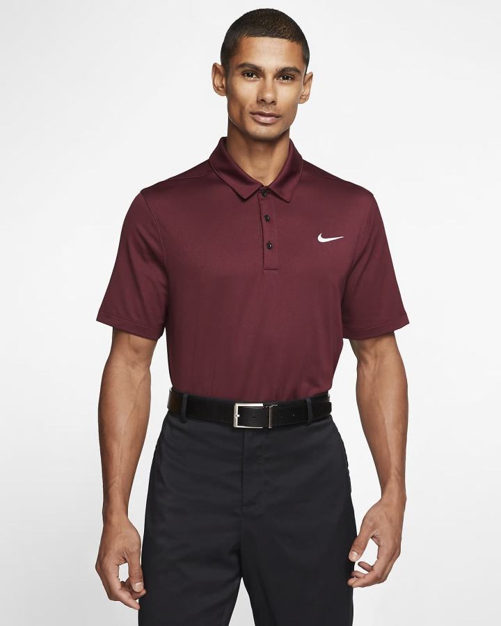 Camisa Polo Nike Football Hombre Burdeos Negras Blancas | TWURZ-1829