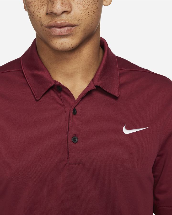 Camisa Polo Nike Football Hombre Burdeos Negras Blancas | ZYKXF-3916