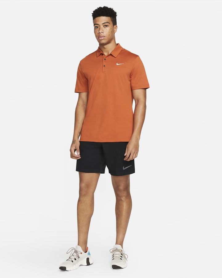 Camisa Polo Nike Football Hombre Naranjas Negras Blancas | XVMGE-7528