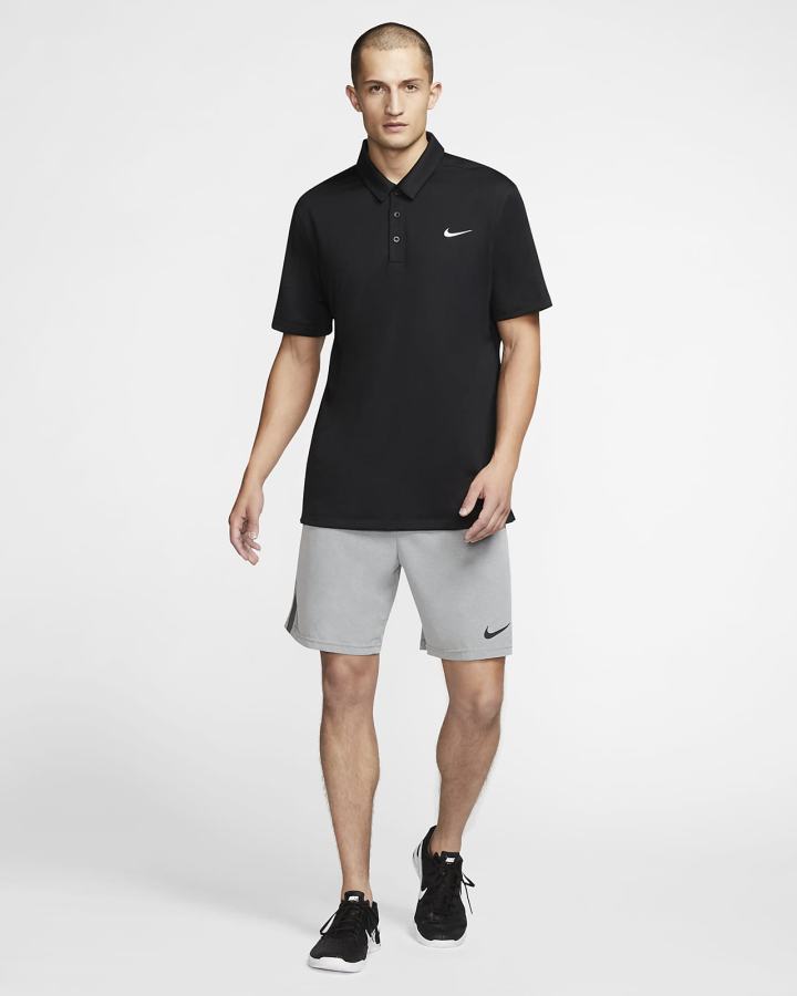Camisa Polo Nike Football Hombre Negras Blancas | VKJOH-6512