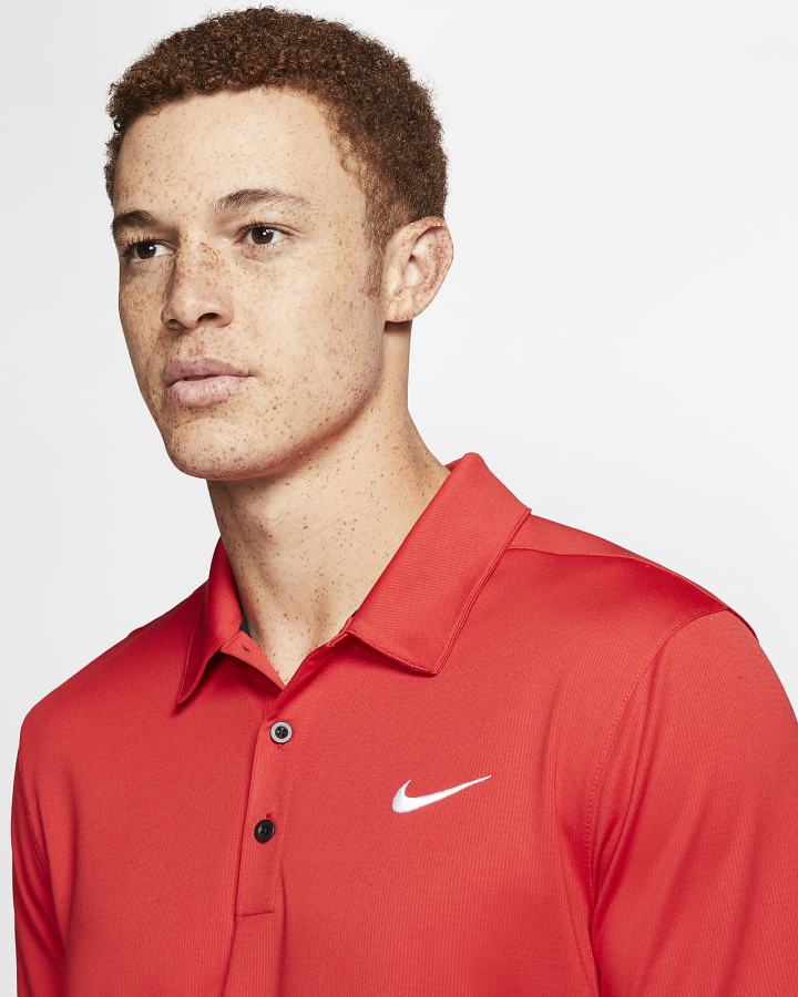 Camisa Polo Nike Football Hombre Rojas Negras Blancas | IMELZ-8259