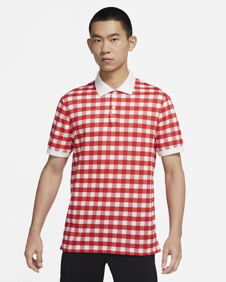 Camisa Polo Nike Printed Hombre Rojas Blancas | XHEFA-3529