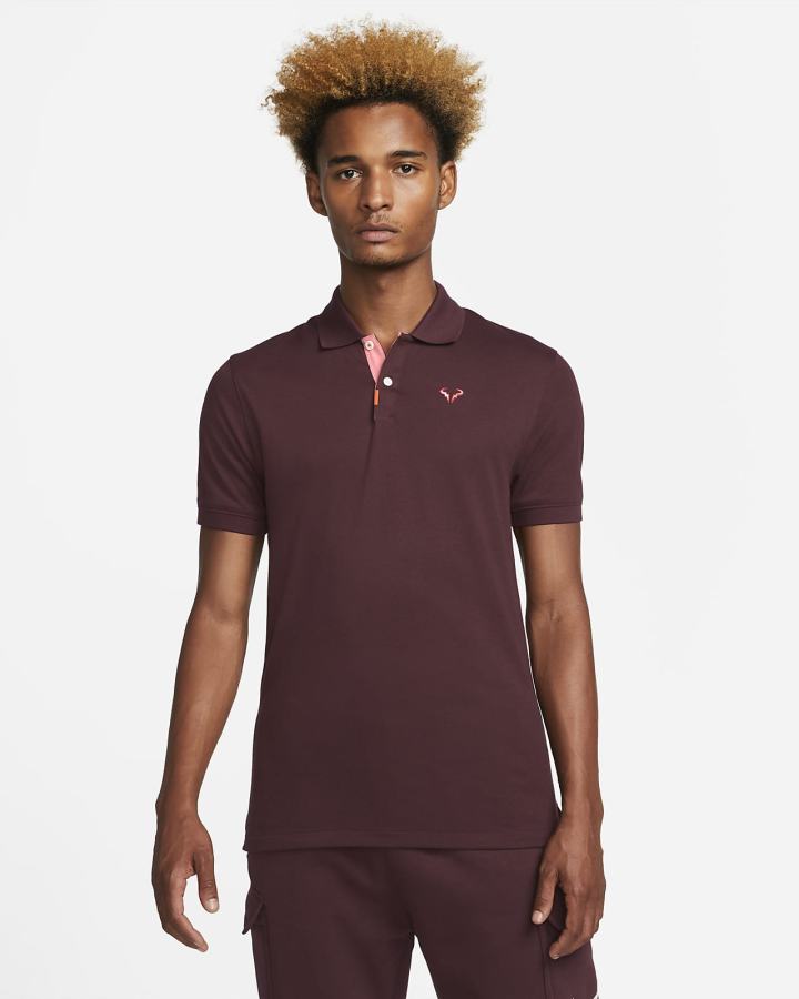 Camisa Polo Nike Rafa Slim-Fit Hombre Burdeos Rosas | ORCYX-0362