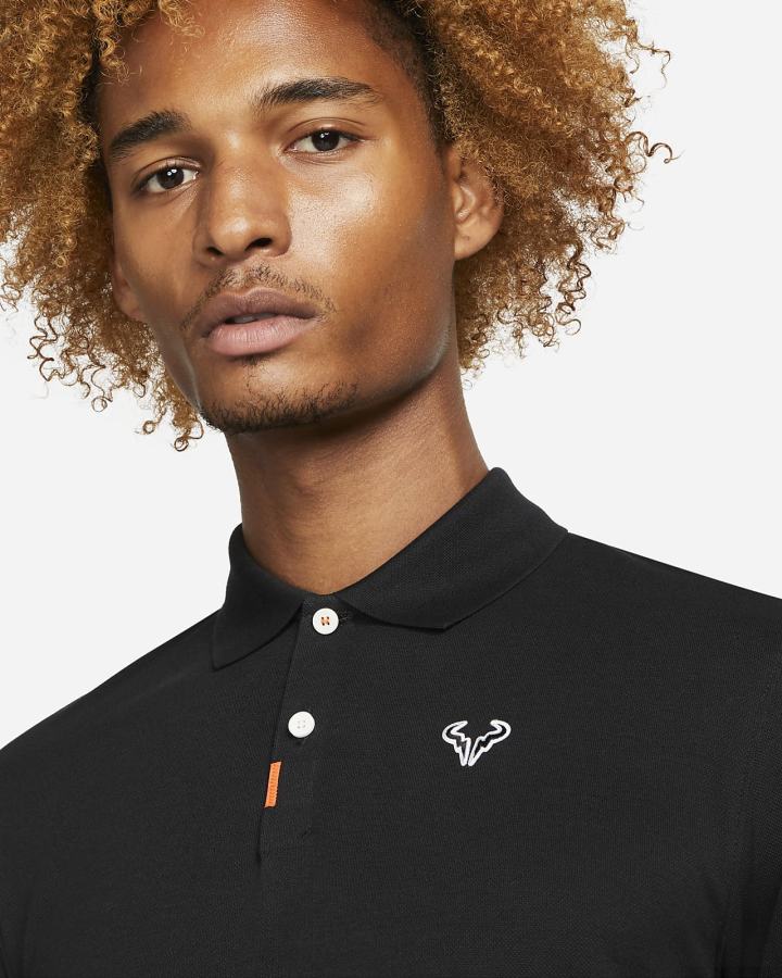 Camisa Polo Nike Rafa Slim-Fit Hombre Negras Blancas | WBCTK-6581