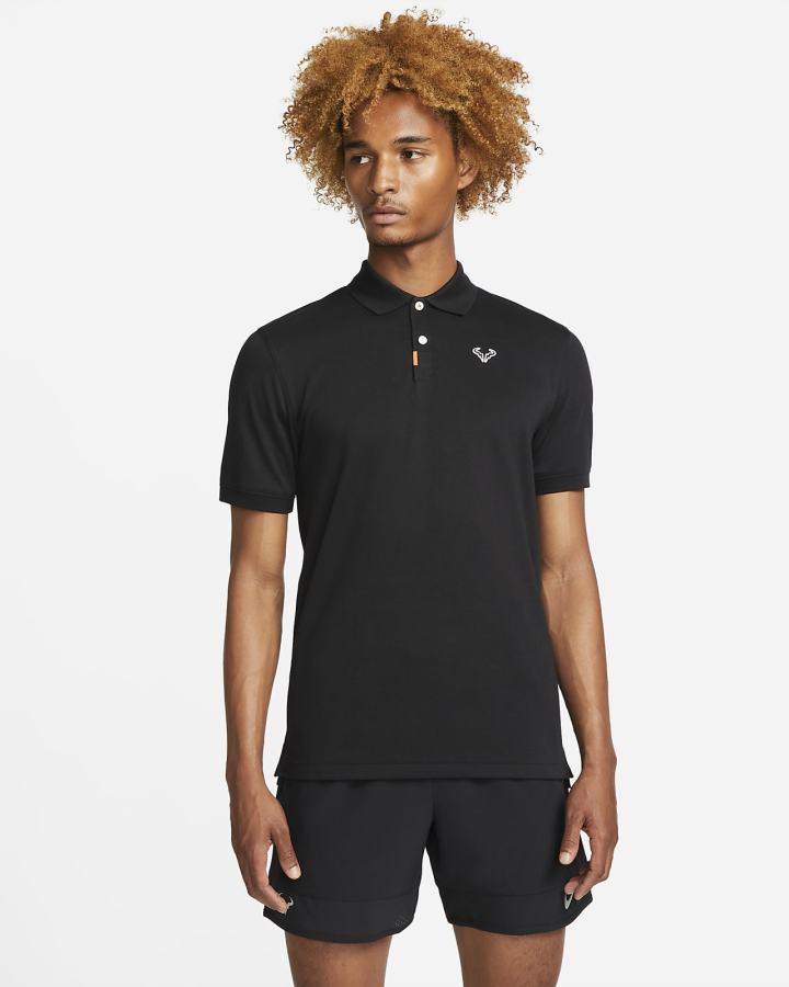 Camisa Polo Nike Rafa Slim-Fit Hombre Negras Blancas | WBCTK-6581
