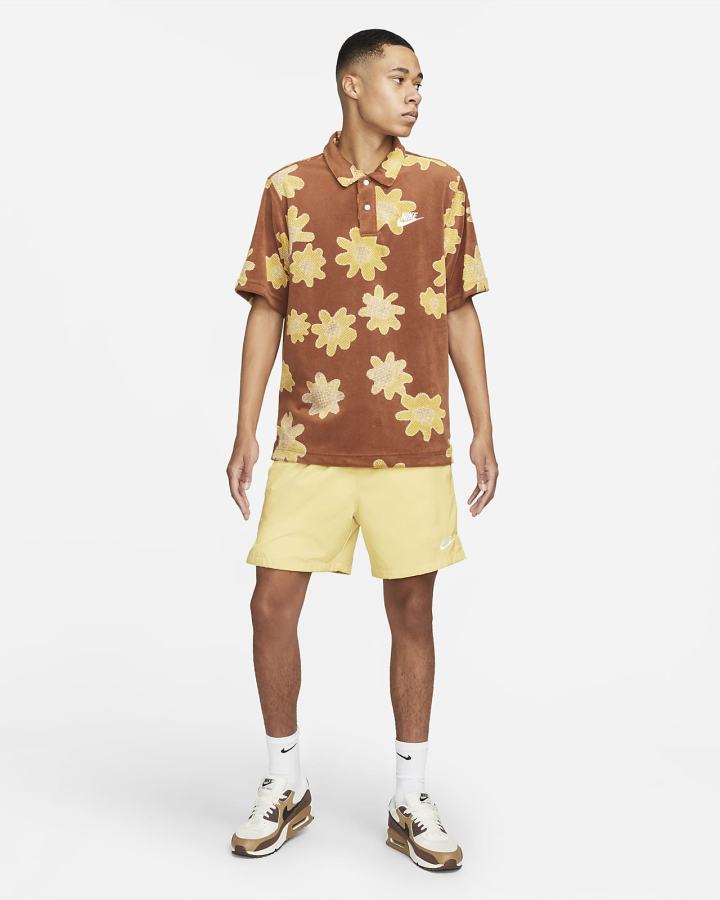 Camisa Polo Nike Sportswear Hombre Marrones Amarillo | WLKXZ-8601