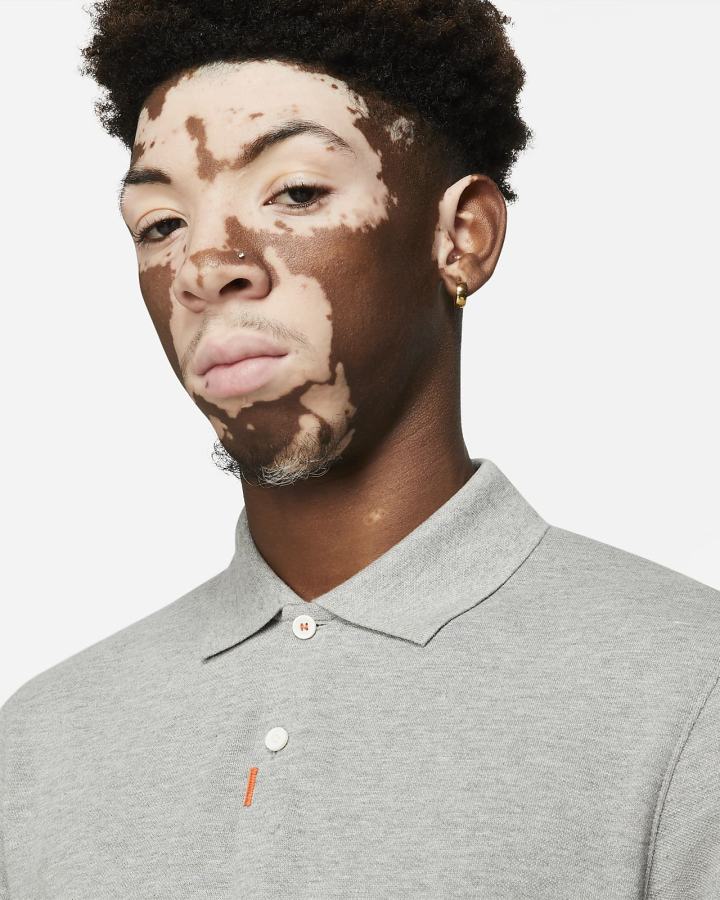 Camisa Polo Nike The Hombre Gris Oscuro | LZXTQ-3687