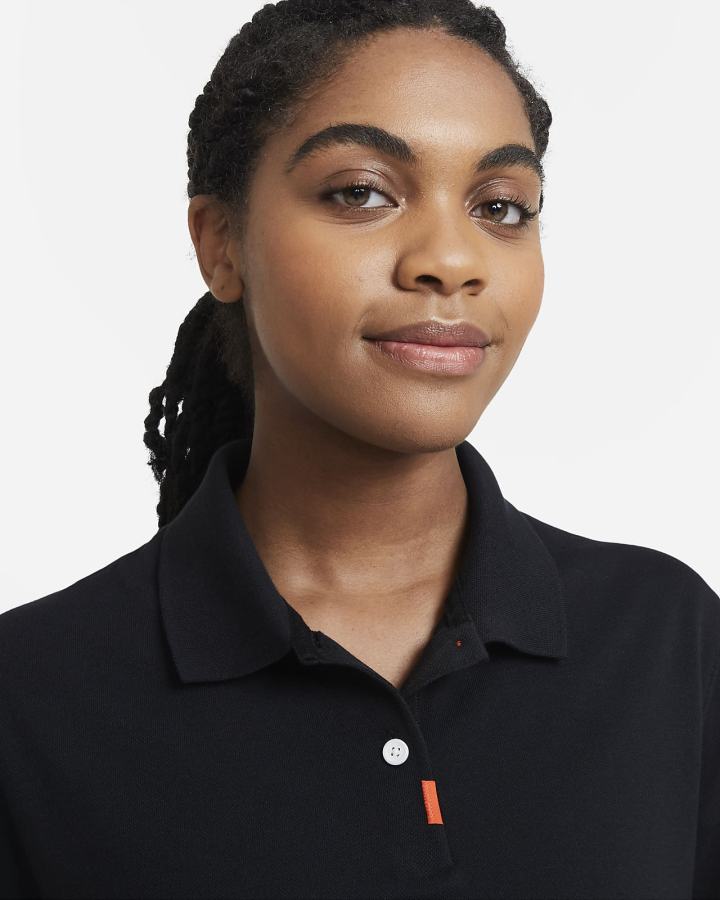 Camisa Polo Nike The Mujer Negras | HXEGY-5139