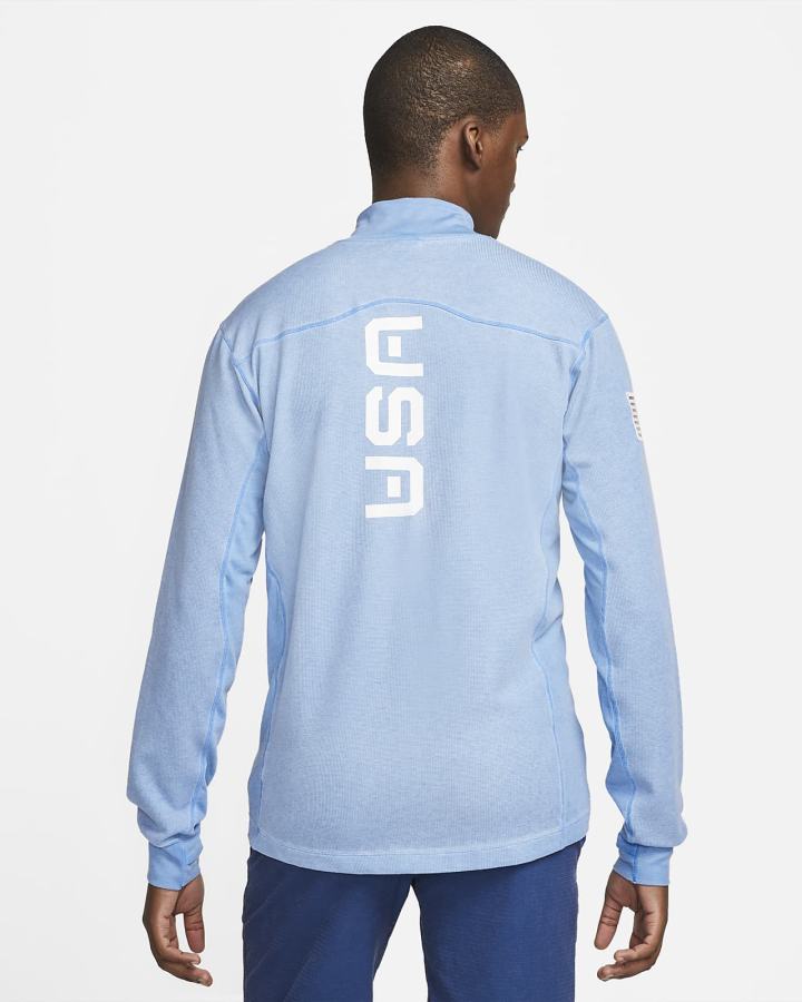 Camisas Nike ACG Dri-FIT ADV Long-Sleeve 1/2-Zip Top Hombre Azules Blancas | QMKXV-5810