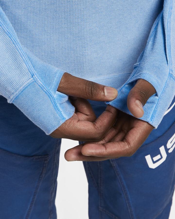 Camisas Nike ACG Dri-FIT ADV Long-Sleeve 1/2-Zip Top Hombre Azules Blancas | QMKXV-5810