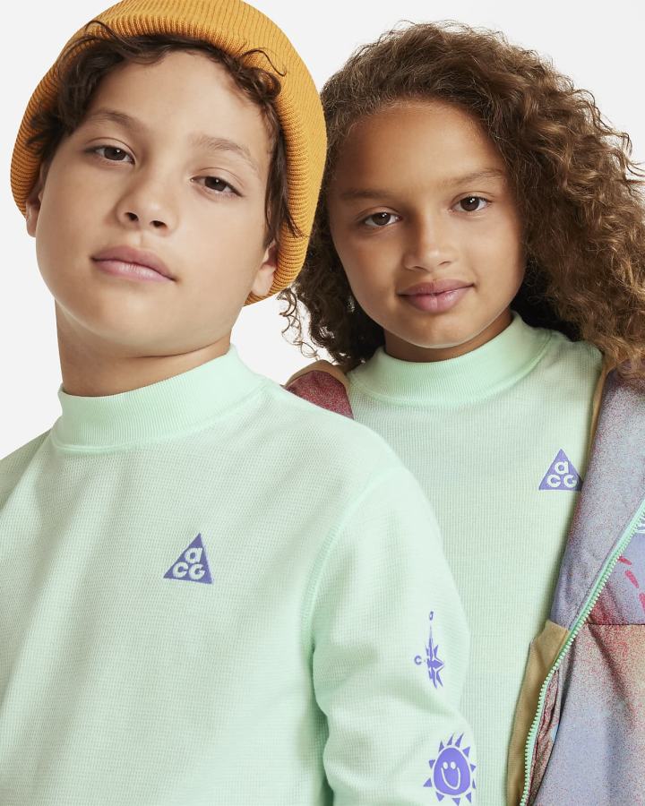 Camisas Nike ACG Dri-FIT Kids Long-Sleeve Top Niña Verde Menta | ULNXP-4237