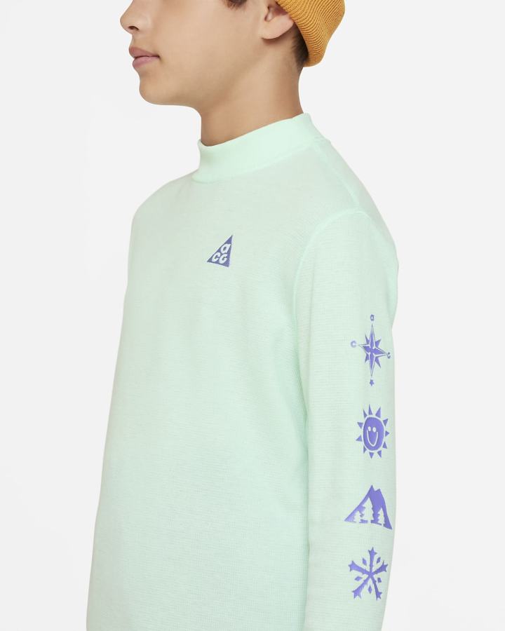 Camisas Nike ACG Dri-FIT Kids Long-Sleeve Top Niña Verde Menta | ULNXP-4237