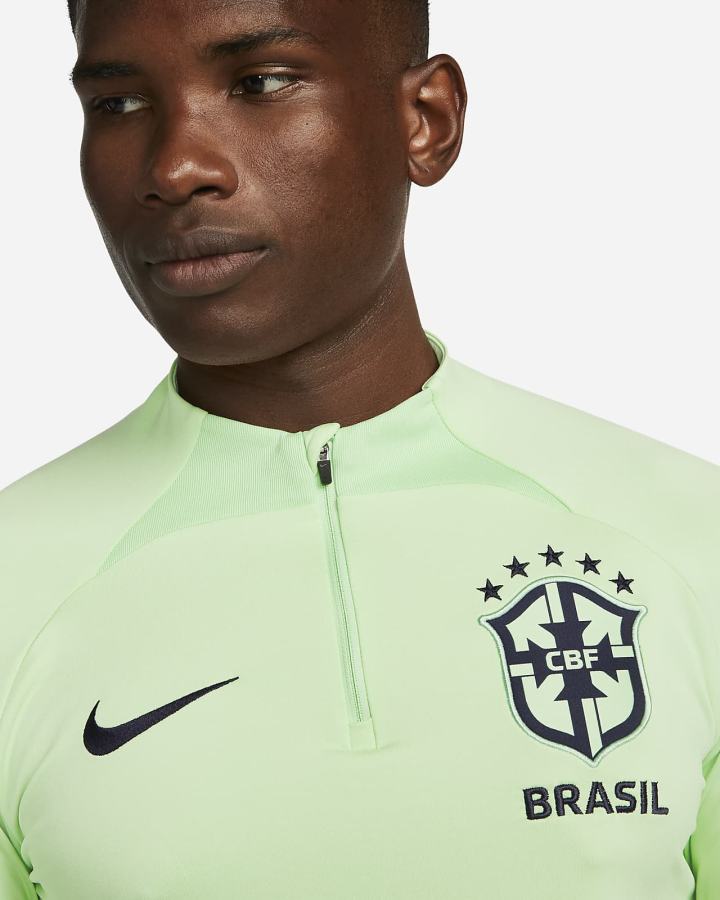 Camisas Nike Brazil Strike Dri-FIT Knit Soccer Drill Top Hombre Azules | YIJXB-2164