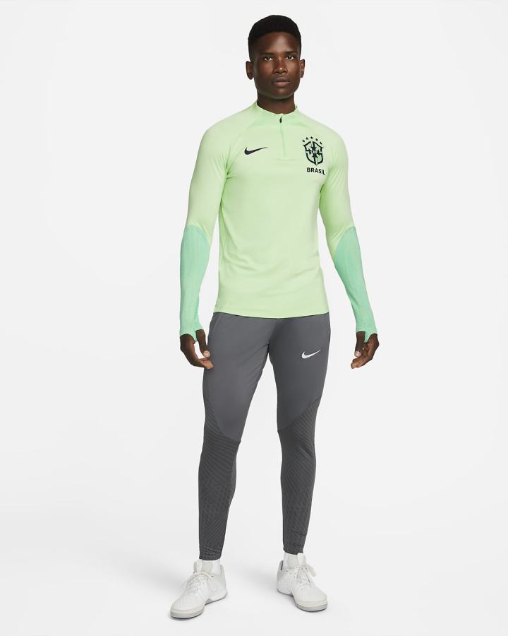 Camisas Nike Brazil Strike Dri-FIT Knit Soccer Drill Top Hombre Azules | YIJXB-2164