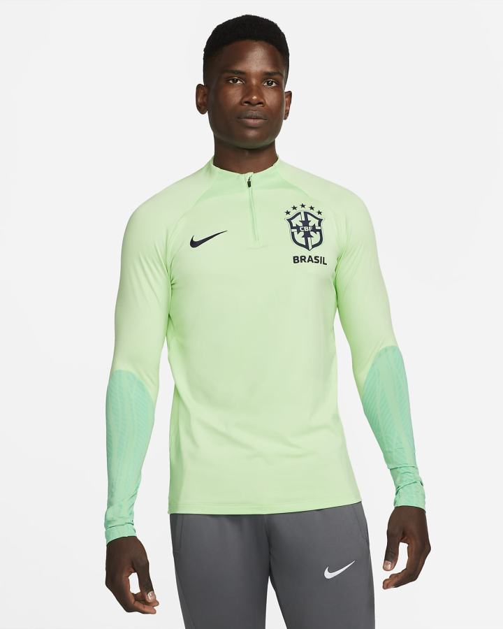 Camisas Nike Brazil Strike Dri-FIT Knit Soccer Drill Top Hombre Azules | YIJXB-2164