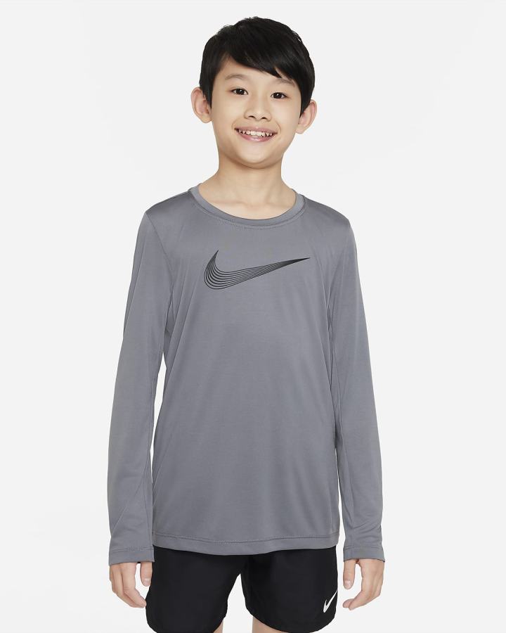 Camisas Nike Dri-FIT Kids Long-Sleeve Training Top Niño Azul Marino Rojas | GNIYA-7920
