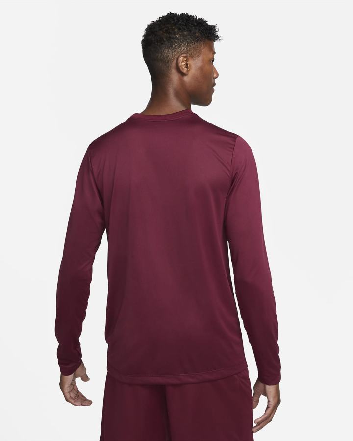Camisas Nike Dri-FIT Legend Long-Sleeve Fitness Top Hombre Negras | HDAIU-8514