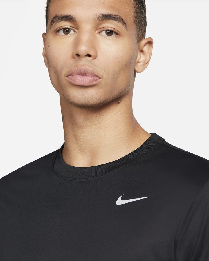 Camisas Nike Dri-FIT Legend Long-Sleeve Fitness Top Hombre Negras Plateadas | KMUGN-9673